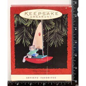 1994 HALLMARK ARTIST FAVORITE QX451-6 KITTY'S CATAMARAN BY ED STEELE CAT'S MEOW